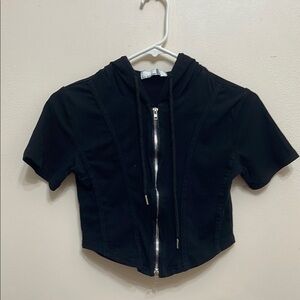 Black Women's Short Sleeve Jacket
